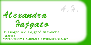 alexandra hajgato business card